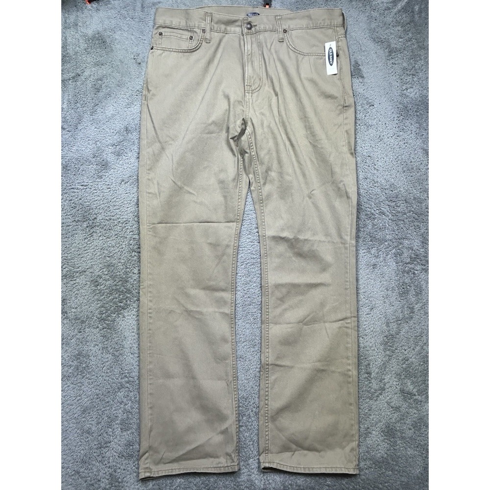 Old Navy Jeans Men's 36x32 Surplus Khaki Straight Fit 100% Cotton Pants NEW